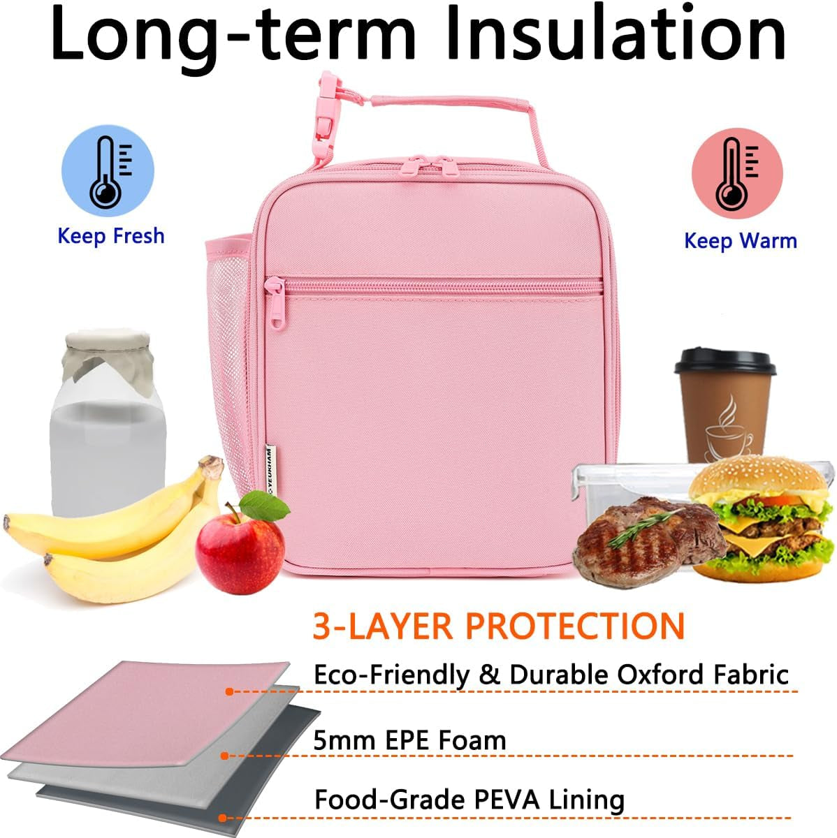lunch-box-for-kids-boys-girls-men-women-insulated-small-soft-cooler-lunch-bag-kit-for-school-work-picnic-travel-reusable-portable-lunchbox-pink