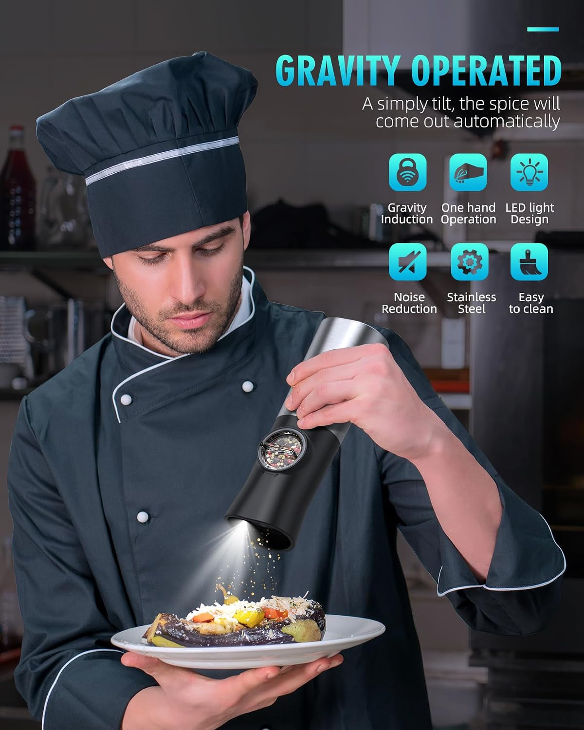 gravity-electric-salt-and-pepper-grinder-set-usb-rechargeable-automatic-salt-and-pepper-grinders-with-charging-base-adjustable-coarseness-one-handed-operation-led-light-stainless-steel