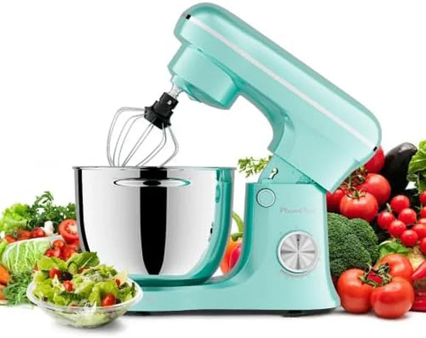 3-IN-1 Electric Stand Mixer,4.8Qt 12 Speeds Tilt-Head Food Mixer with Dough Hook,Whisk & Beater - Large Kitchen Stand Mixers for Baking Bread, Cakes,Perfect Gifts for New Home (Blue-10 Speeds)6