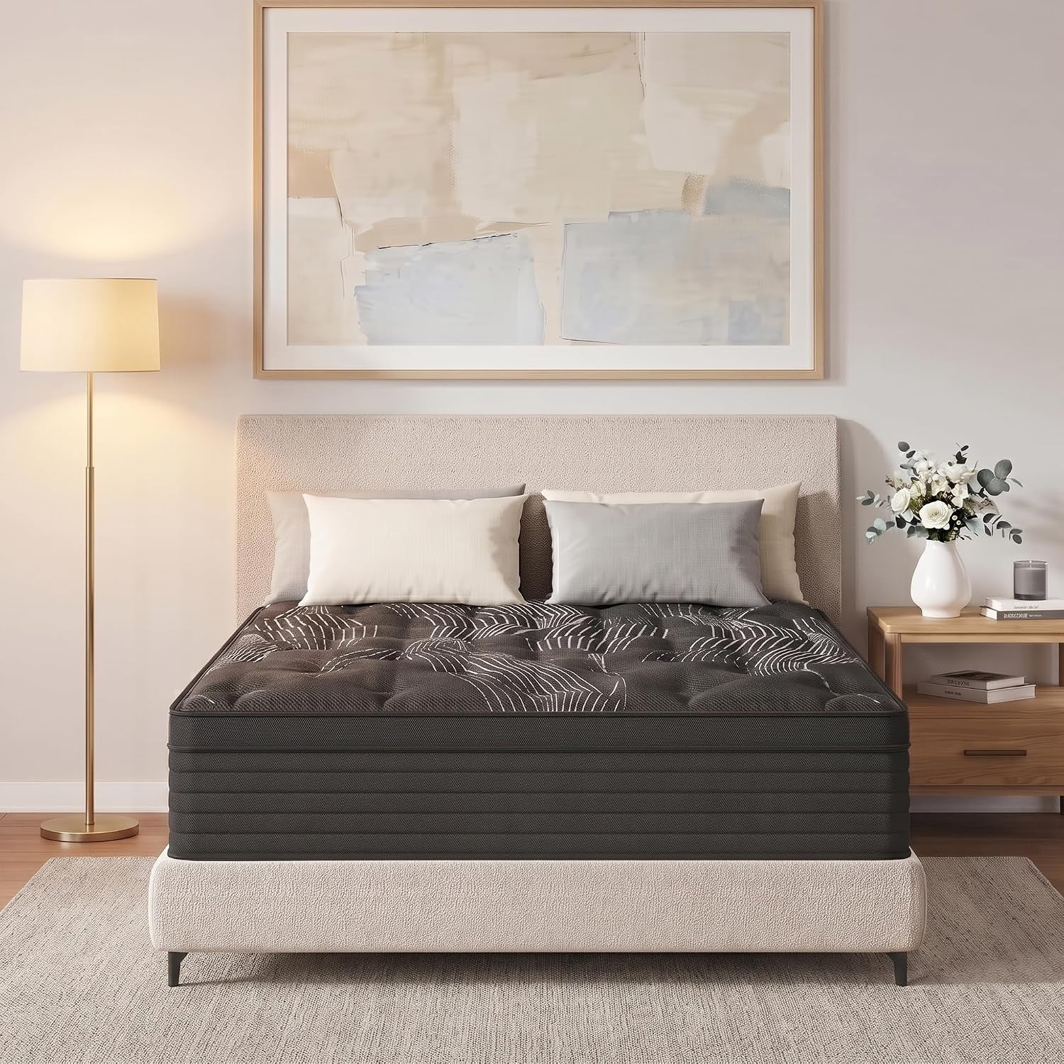 king-size-mattress-12inch-thickness-hybrid-memory-foam-mattress-in-a-box