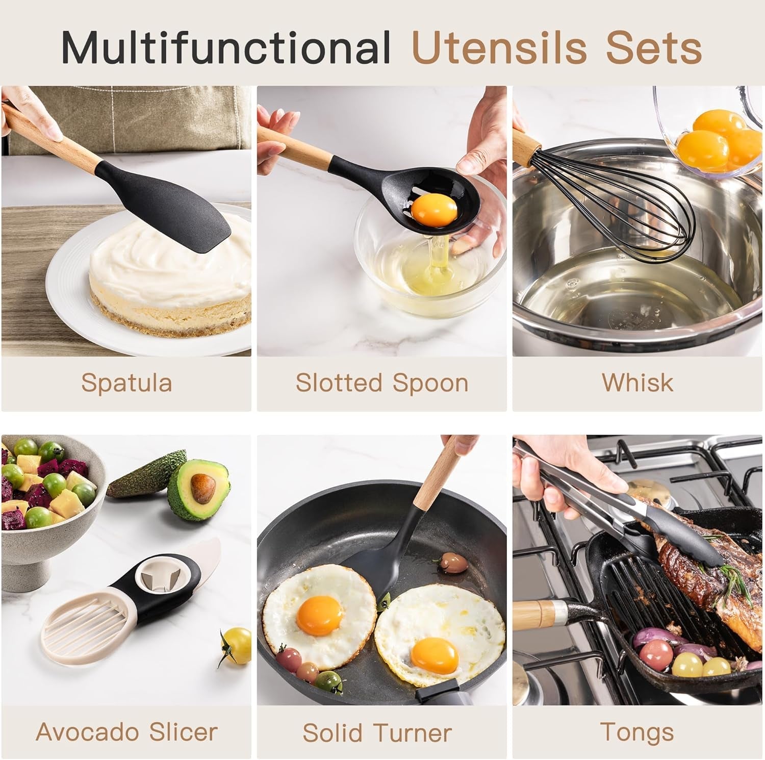39-pcs-kitchen-utensils-set-silicone-cooking-utensil-sets-with-wooden-handle-446-f-heat-resistant-food-grade-spatula-set-bpa-free-kitchen-gadgets-tools-set-spoons-for-nonstick-cookware