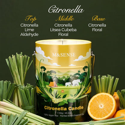 Citronella Candles Outdoor – 250 Hour Burn, 40.6Oz Large, Natural Non-Toxic Soy Wax, Outdoor & Indoor Use for Patio, Camping, Home2