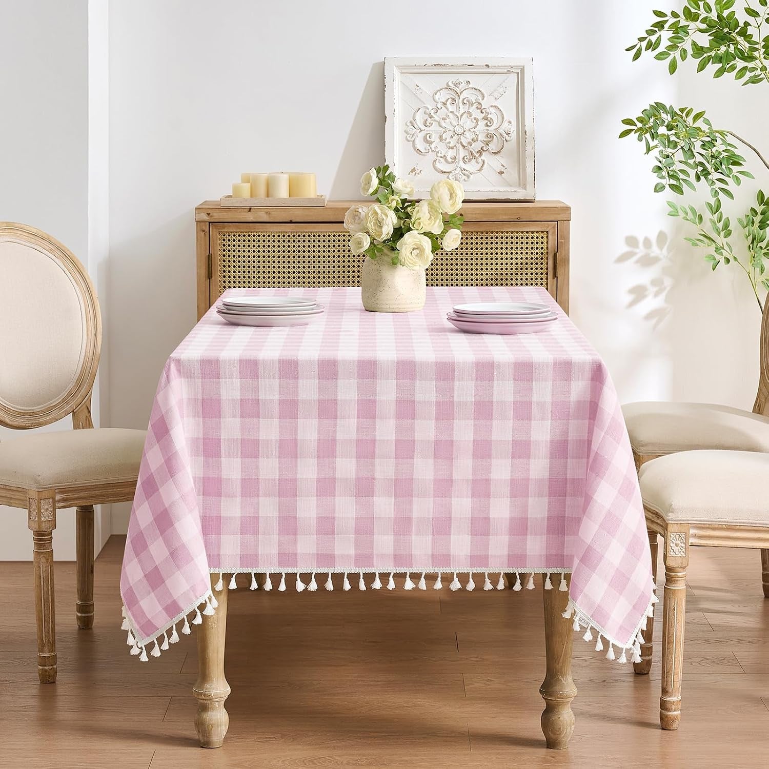 checkered-tablecloth-rectangle-linen-cotton-gingham-table-cloth-with-tassel-washable-buffalo-plaid-table-cover-wrinkle-free-for-kitchen-dining-and-outdoor-picnic-55-x-70-inch-pink