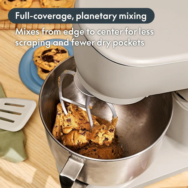 STIR 5.3Qt Tilt-Head Stand Mixer, 12-Speed Countertop Mixer, Oatmilk5