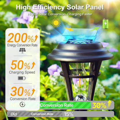 Solar Pathway Lights Outdoor, 10 Pack Solar Lights Outdoor Waterproof, Auto On/Off Solar Powered Garden Landscape Path Lights, Outdoor Solar Lights for Yard Lawn Patio Walkway Driveway2