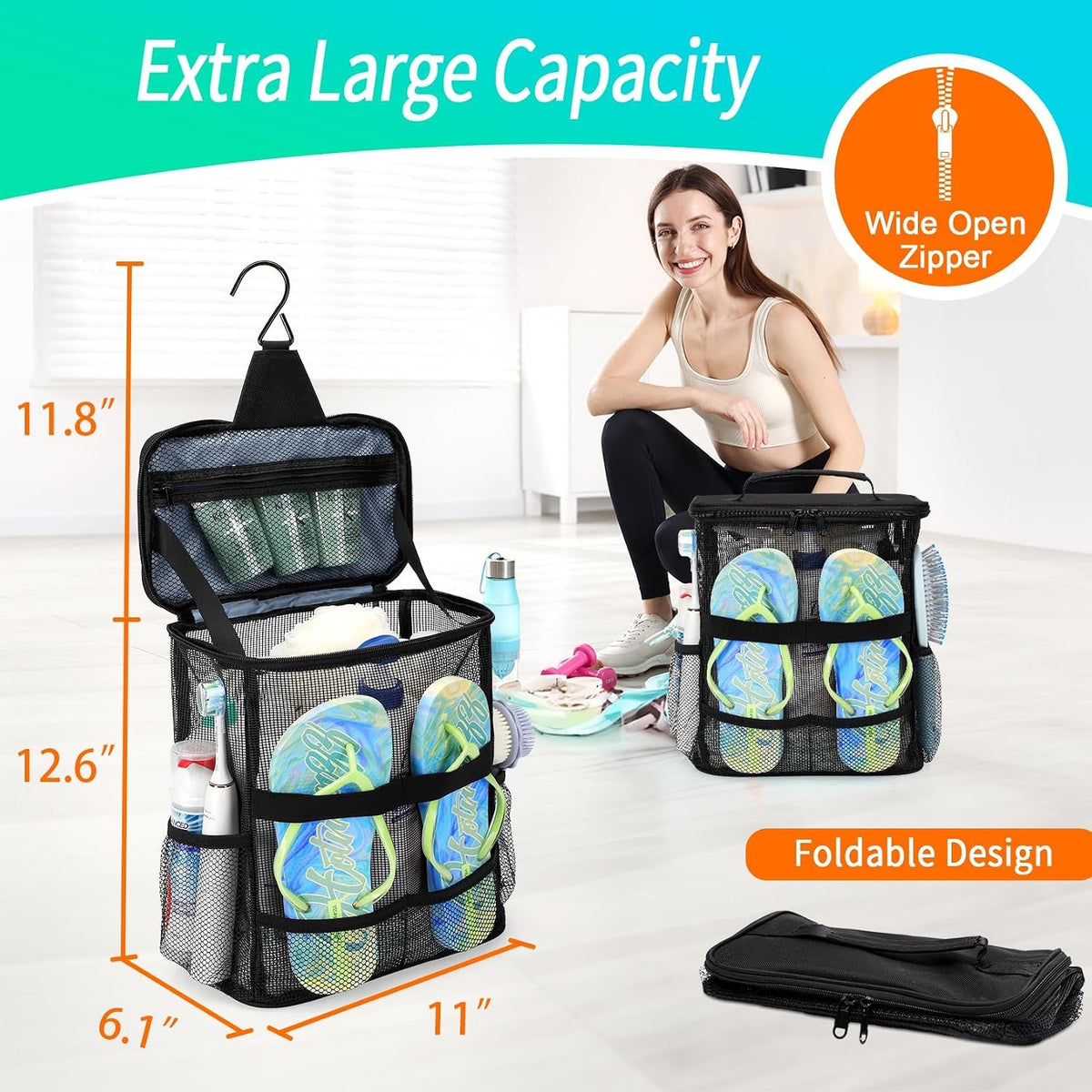 dorm-room-essentials-for-guys-girls-quick-dry-mesh-shower-caddy-portable