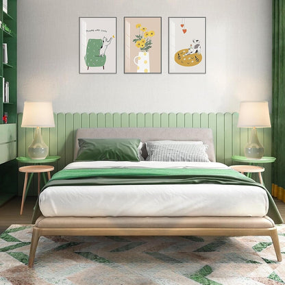 18" Table Lamp Set of 2, Ceramic Table Lamp Classic beside Lamps Nightstand Lamp Modern Lamp for Living Room, Bedroom & Office Rocker Switch Sage Green-Led Bulbs Included5