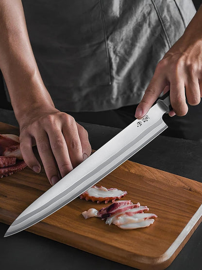 Sushi Knife 10", Sharp Japanese Sashimi Knife for Fish Filleting7