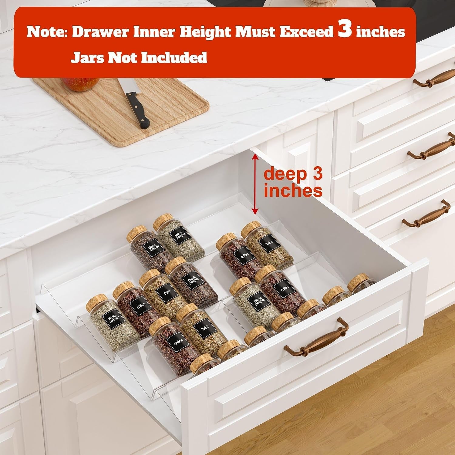 spice-drawer-organizer-clear-jars-not-included-5-tier-acrylic-seasoning-drawer-organizer-kitchen-spice-rack-for-drawer-cabinet-countertop-expandable-from-9-to17-5-in