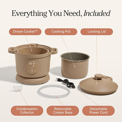 Our Place Dream Cooker, 6 Qt Ceramic Nonstick Pressure Cooker & Multicooker | Touchscreen Pressure Cooker with Auto Steam Release; Pressure Cook, Sauté, Slow Cooker, Rice Cooker and Keep-Warm Modes7