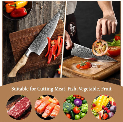 Damascus Chef Knife, 8.3 Inches7