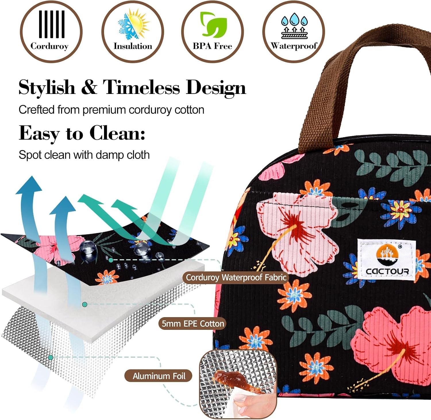 lunch-box-for-women-girls-teens-cute-lunch-box-cooler-bag-portable-insulated-small-lunch-bag-women-reusable-corduroy-lunch-tote-for-work-travel-picnic-school-flower
