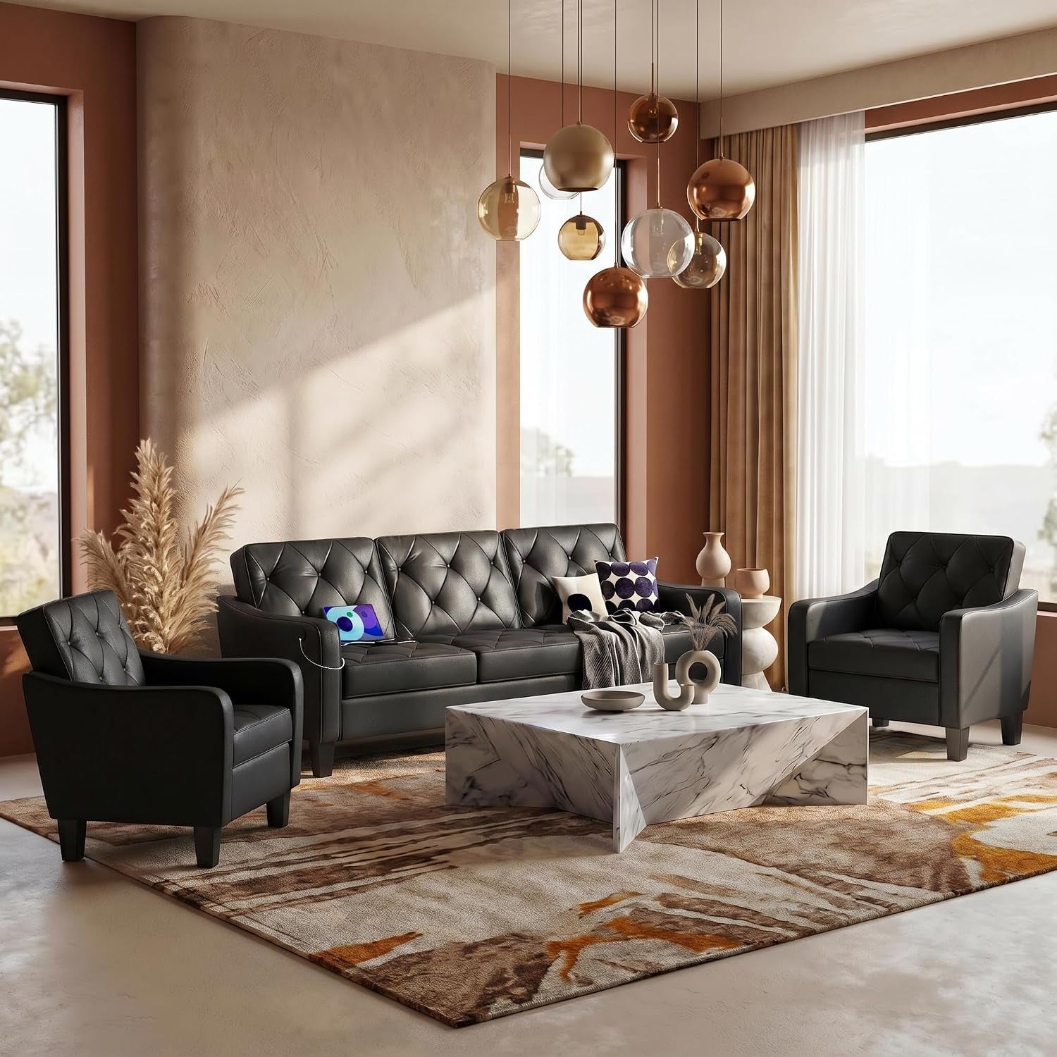 83-black-faux-leather-3-seater-couch-mid-century-tufted-sofa-living-room