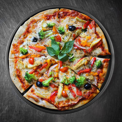 13 Inch Carbon Steel Pizza Pan, Non-Stick Baking Tray (1 Pack)4