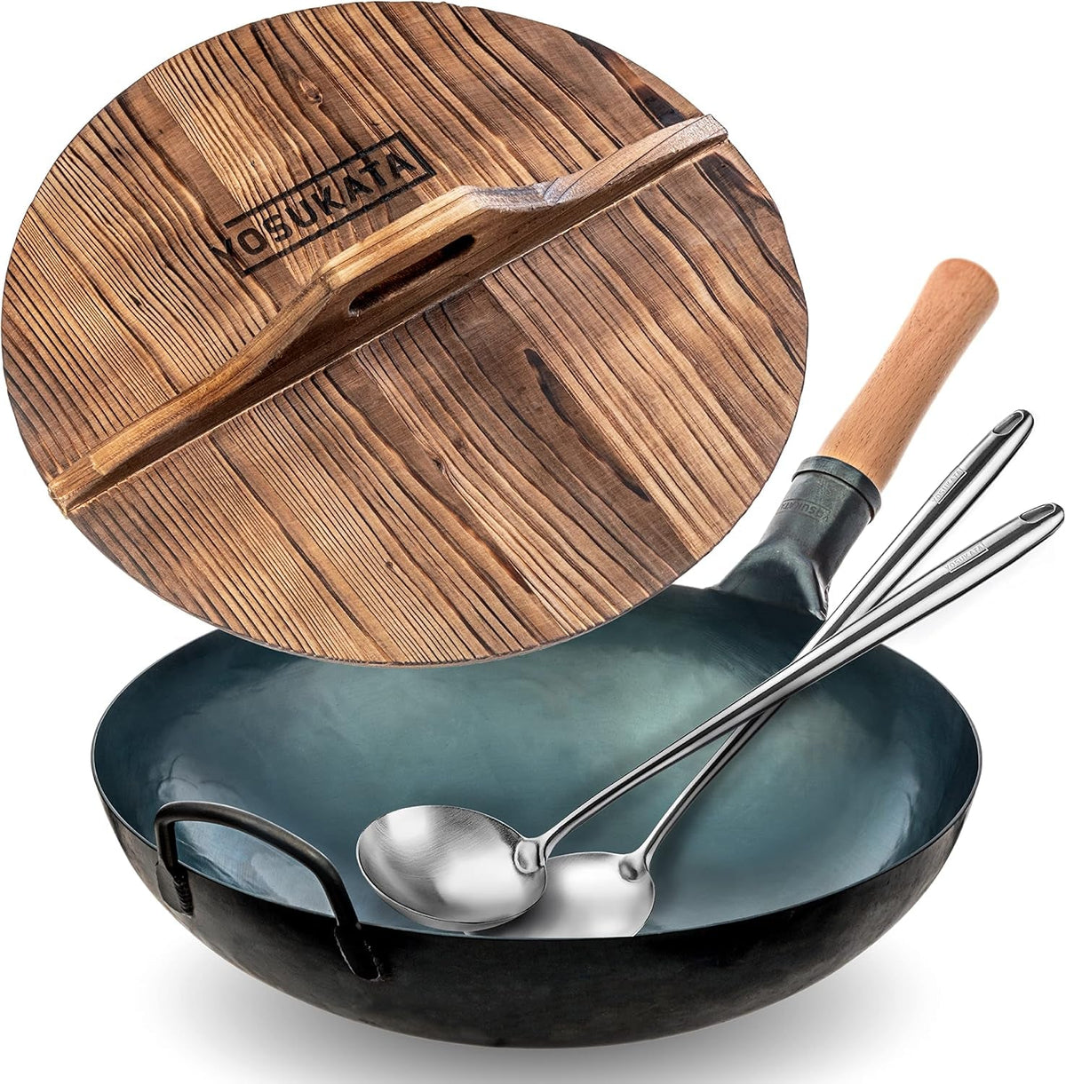 blue-round-bottom-wok-pan-14-premium-wok-cover-14-inch-pan-lid-set-of-2-heat-resistant-tools