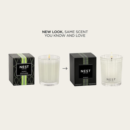 NEST New York Scented Votive Candle, Bamboo - 2 Oz - up to 28-Hour Burn Time - Reusable Glass Vessel2