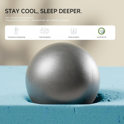 Queen Mattress 10-Inch for Cooler Sleep - Cooling Gel Memory Foam with Pressure Relief & Medium Firm Support, Cozy Comfort Queen Size Bed Mattress in a Box for Adults, Couples, Guest Rooms7