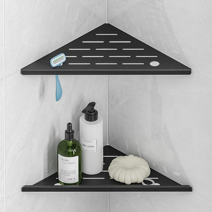Corner Shower Shelves 10" 2 Pack Shower Shelves for Tile Wall Black1