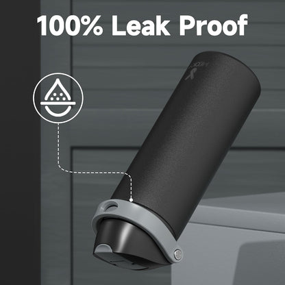 24 Oz Insulated Water Bottle for Sports:  Stainless Steel Water Bottle with 2-In-1 Straw and Spout Lid - Leak Proof, Cold for 24 Hours, Fits in Car Cup Holder, Bpa-Free for Travel Gym, Night6