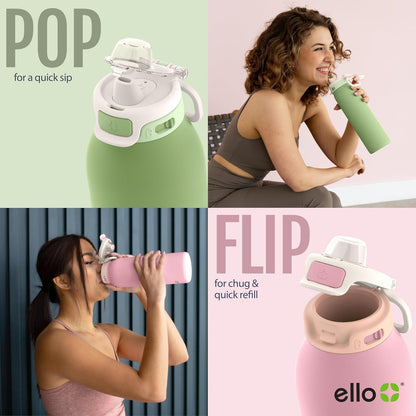 Pop & Fill Insulated Stainless Steel Water Bottle with Quick Fill Lid, Leakproof Locking, Sip or Chug Spout, Bpa-Free, Double Wall Vacuum Insulated for Sports, Travel & School- 22Oz / 32Oz / 40Oz5