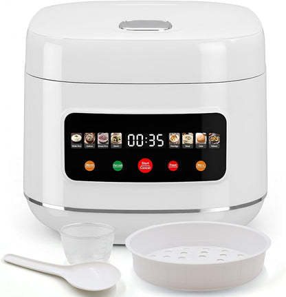 Digital Rice Cooker, 8-Cup Uncooked/16-Cup Cooked Capacity, Touch Screen with 8 Cooking Programs, Auto Keep Warm, 24-Hour Delay Timer, Non-Stick Inner Pot & Steamer Basket for White/Brown Rice, Quinoa, Oatmeal, Porridge, Soup1