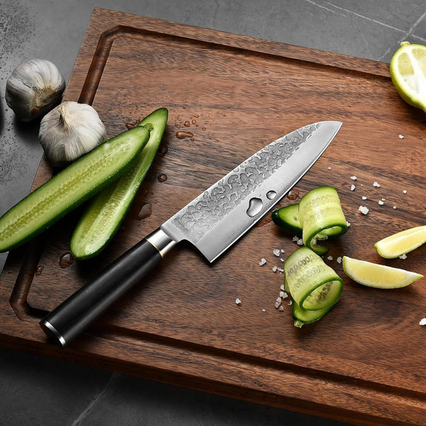 Chef Knife 7 Inch Kitchen Knife Razor Sharp Santoku Knife - 7Cr17Mov Japanese Chefs Knife, Gift for Her Him6