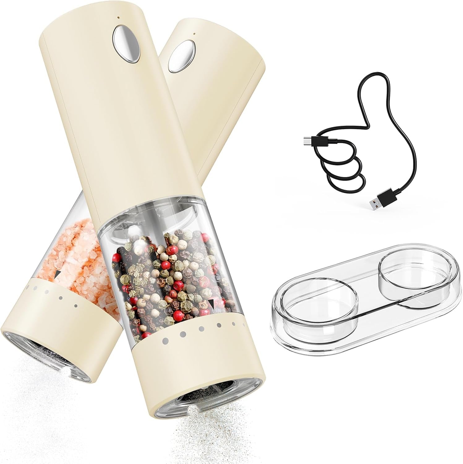 electric-salt-and-pepper-grinder-set-rechargeable-salt-and-pepper-mills-with-storage-base-adjustable-coarseness-and-led-white-light-washable-95ml-container-light-yellow