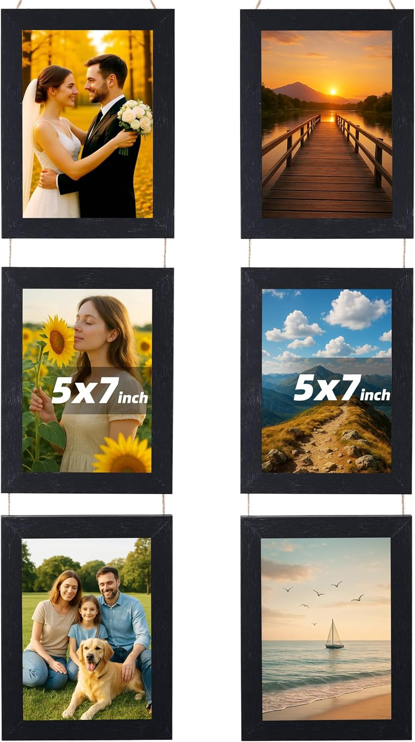 2-pcs-5x7-black-picture-frames-collage-with-6-openings-wall-decor-hanging-photo-holder-frame-for-wall-rustic-engineered-wood-5-x-7-collage-picture-frames-wooden-photo-frame-wall-mount-set-of-2