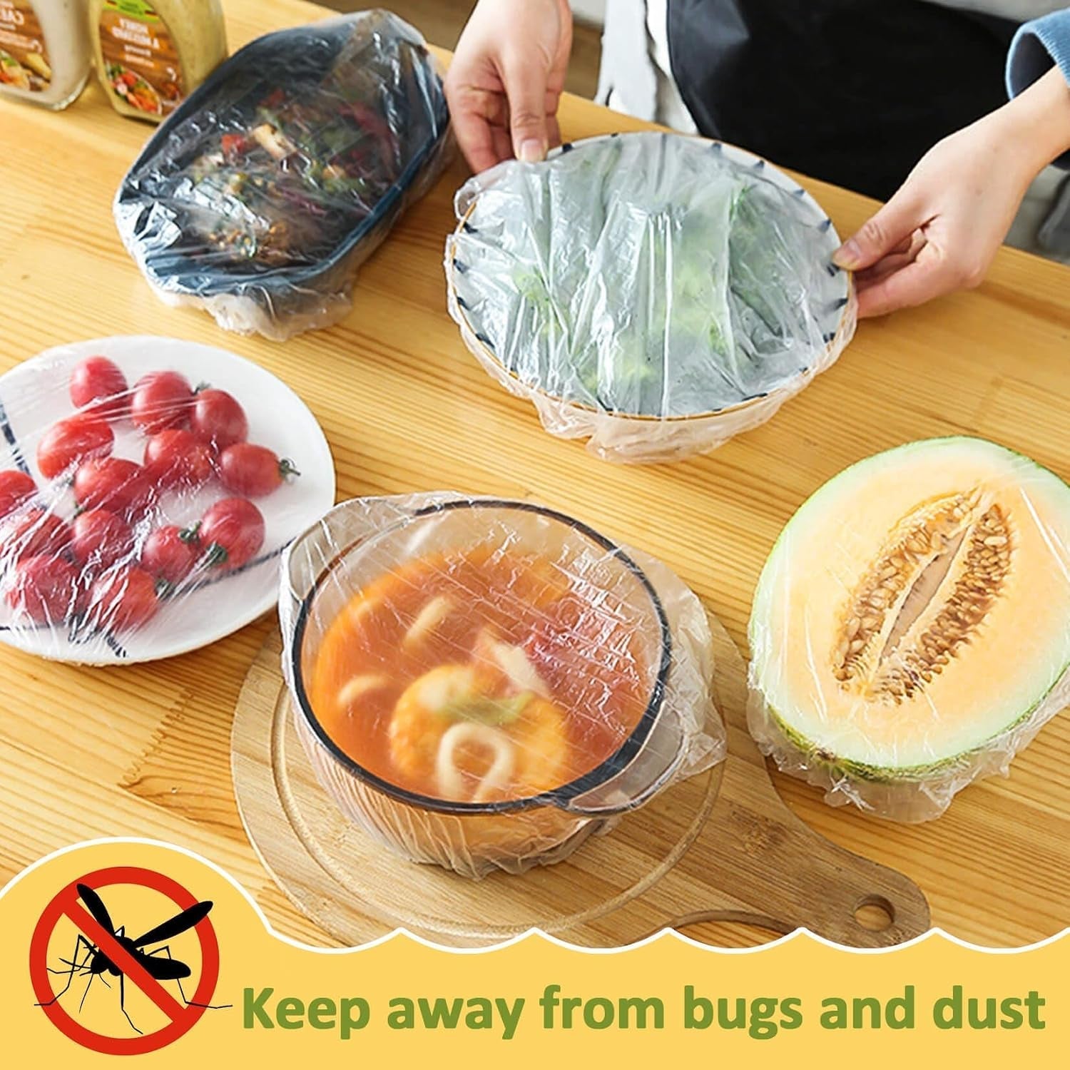 200-bowl-covers-for-bread-proofing-medium-plastic-wrap-for-food-stretch-elastic-food-cover-for-outside-reusable-shower-caps-for-sourdough-bread-starter-basket-baking-essential-supplies