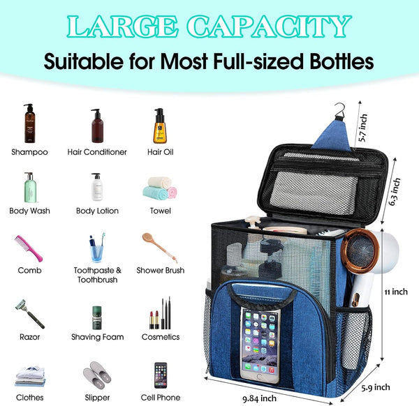 Mesh Shower Caddy Portable Dorm Room Essentials, Toiletry Tote Bag2