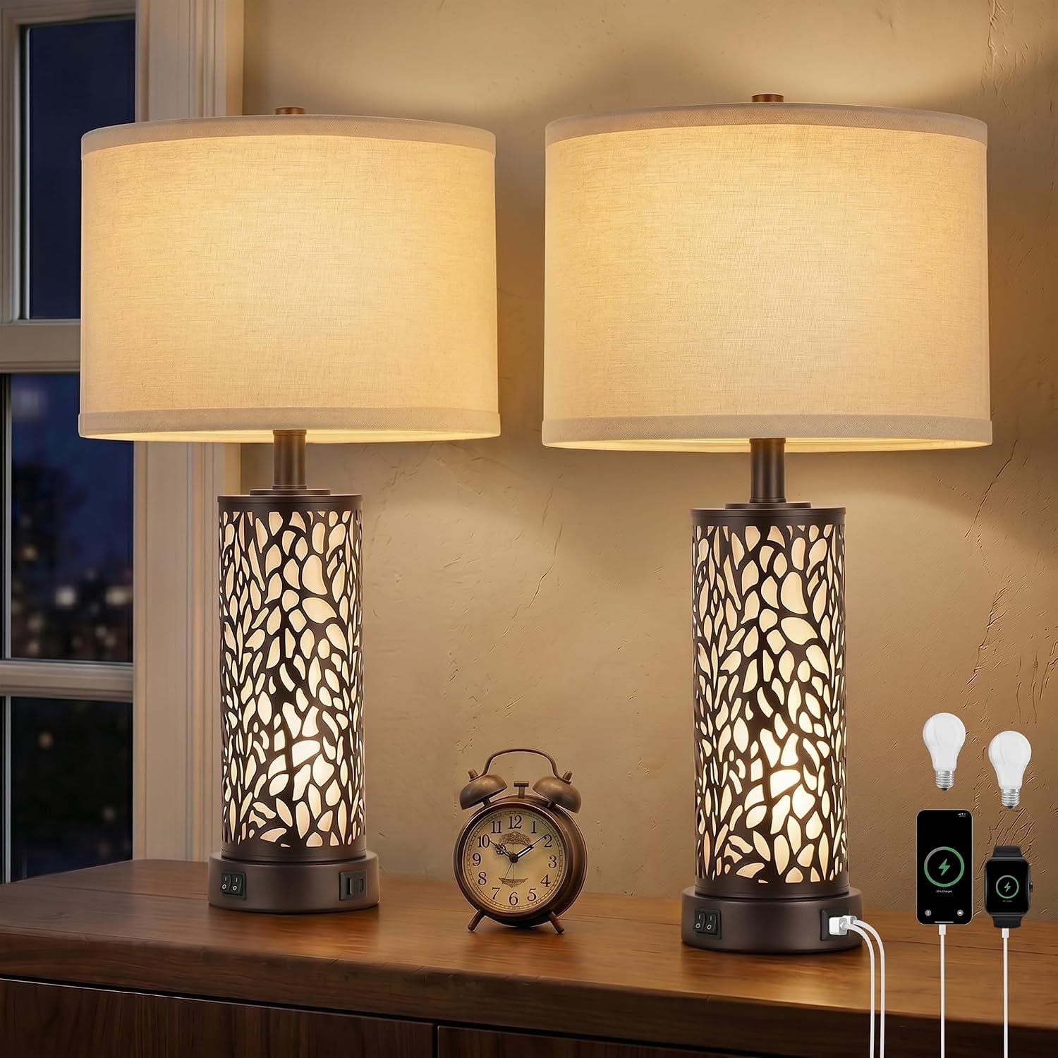 25-farmhouse-table-lamps-set-of-2-with-usb-a-c-ports-and-night-light