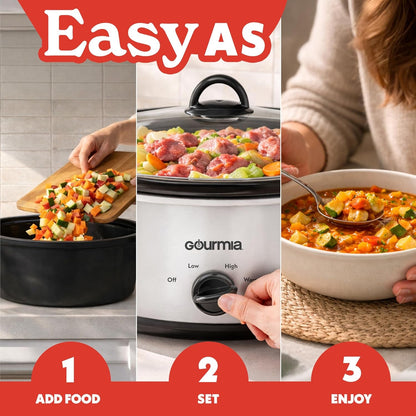 Slow Cooker - 6 Quart Removable Ceramic Pot, Manual Controls with 3 Temperature Settings, Dishwasher Safe Crock and Glass Lid, White10
