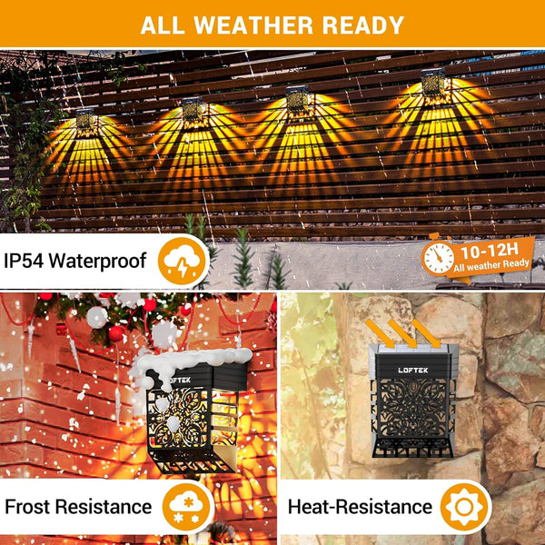 Solar Deck Lights, 8 Pack Solar Fence Lights, Outdoor Patio Decorative Light, Dusk to Dawn, Waterproof, Fence Post Light for Railing, Garden, Backyard, Stair, Step, Camping, Warm White3