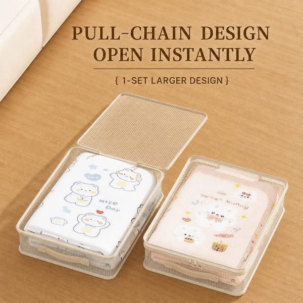 4Pcs Storage Cubes with Handles, Collapsible Fabric Storage Bins6