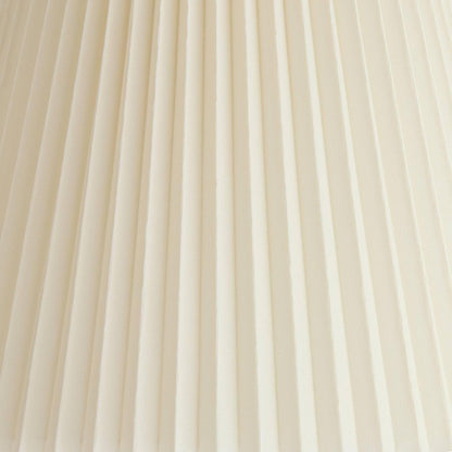 Pre-Assembled Edie Large Ivory Pleated Lamp Shade 10X17X14.75 (Spider) | 10" Top X 17" Bottom X 14.5" High X 14.75" Slant Replacement for Table + Floor Lamps White Bell round Harp + Finial7