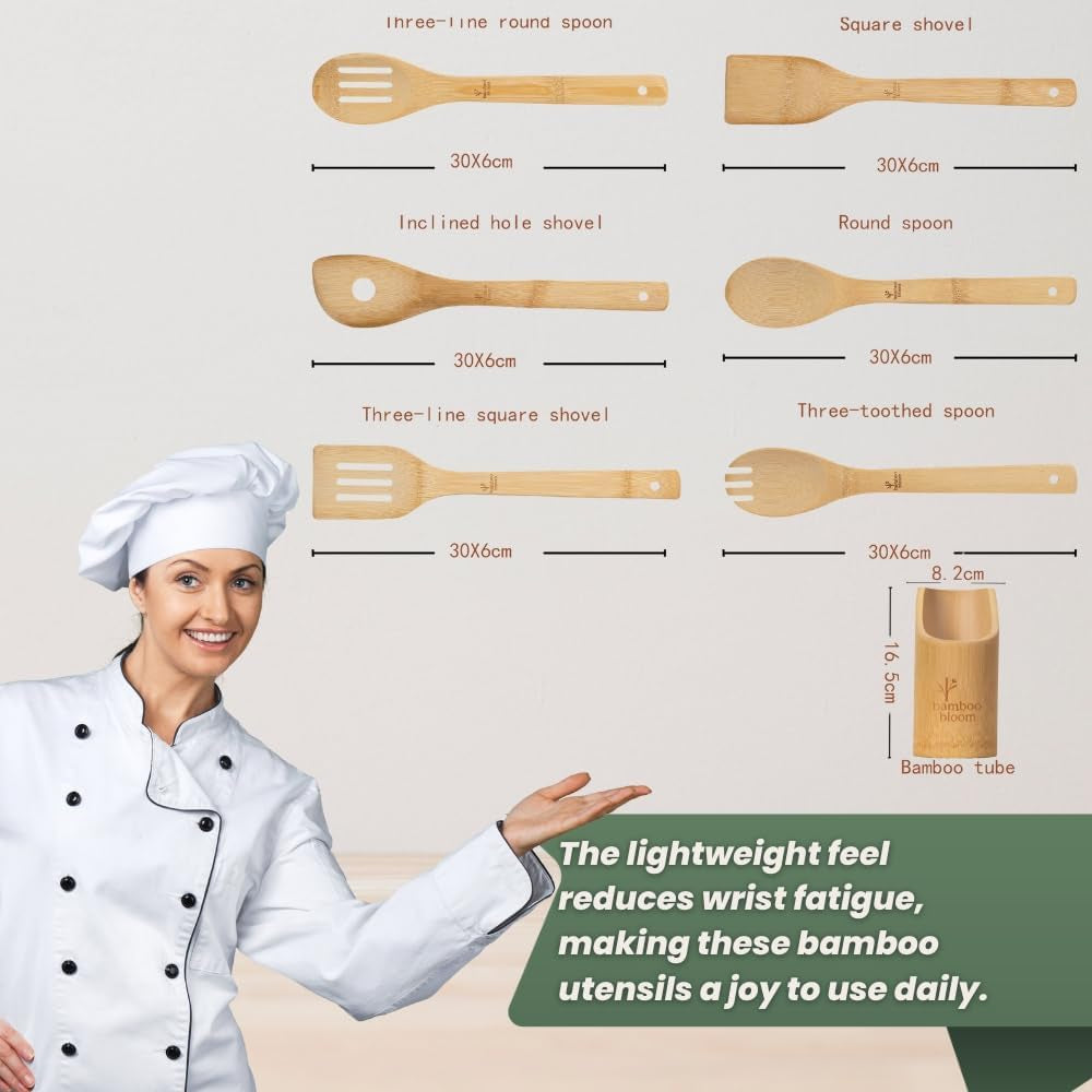 6-piece-kitchen-utensils-set-bamboo-cooking-utensils-with-comfort-grip-including-utensil-holder-bamboo-spoons-shovels-spatulas-wooden-utensil-set-for-non-stick-pans-kitchen-essentials
