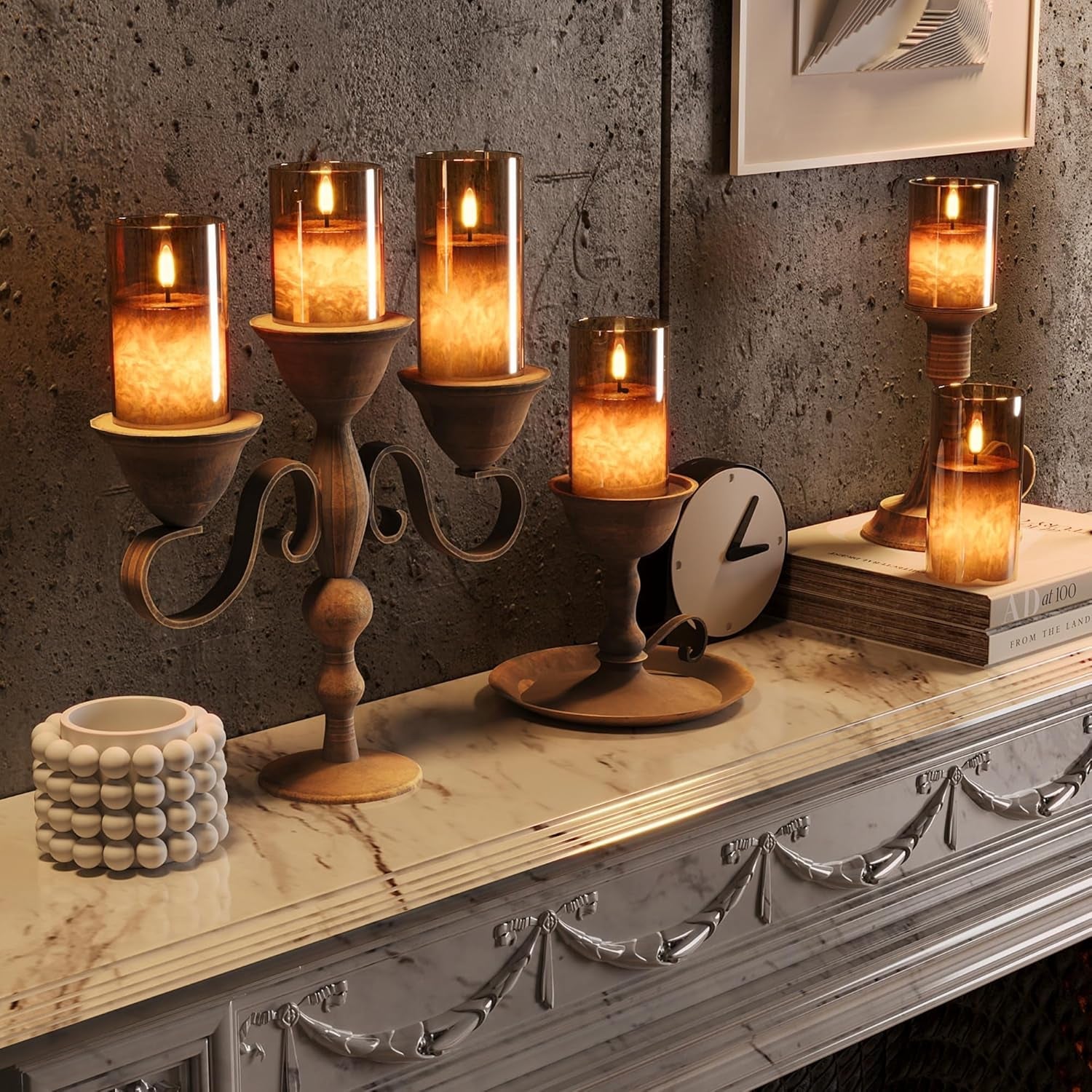 battery-operated-flameless-candles-with-remote-timer-gold-glass-3pack