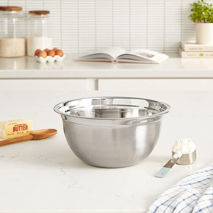 Heavy Duty Professional Stainless Steel Mixing Bowl – Commercial Grade Deep Prep & Serving Bowl for Baking, Cooking, Dough Mixing & Food Prep, Dishwasher Safe, 10 Quarts7