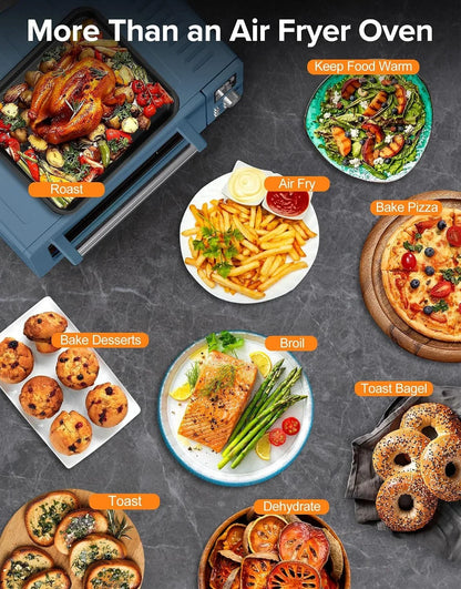 Bravo Pro Smart Air Fryer Toaster Oven Countertop Combo | 10-In-1 Cooking Functions, 1800W, 50-450°F, 21-Qt, Pfas-Free, Upgraded Super Convection, Cozy Blue7