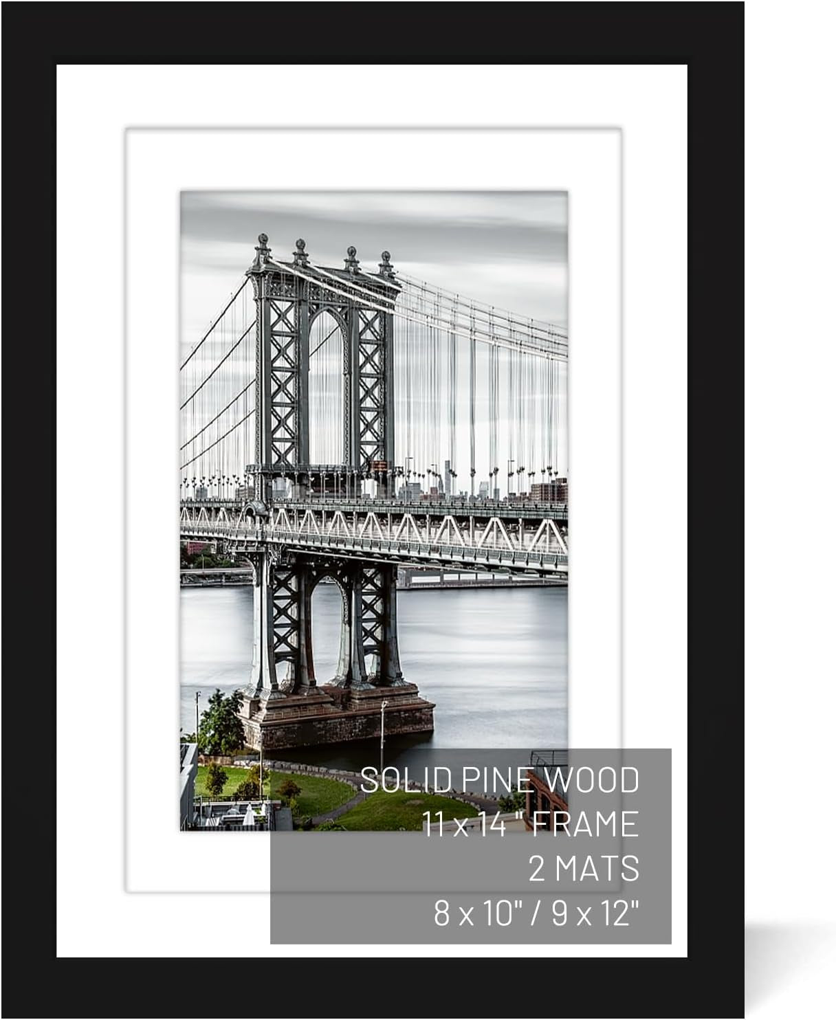 11x14-picture-frames-solid-wood-display-pictures-9x12-or-8x10-with-mat-or-11x14-frame-without-mat-poster-photo-frame-art-with-2-mats-for-wall-mounting-or-table-topblack