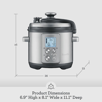 Breville Fast Slow Pro Pressure Cooker BPR700BSS, Brushed Stainless Steel | Craft a Variety of Delicious Meals with Multi-Cooker Designed for Fast, Slow, Pressure, and Steam Cooking | 6 Qt Capacity7