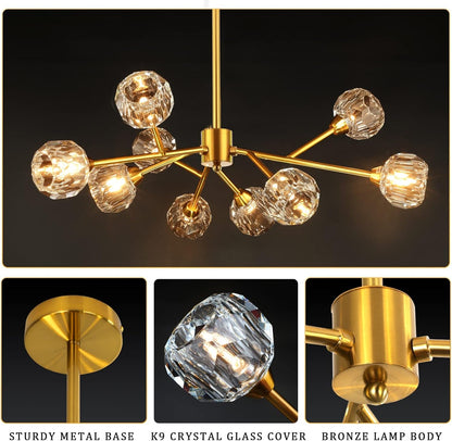 Sputnik Chandeliers for Dining Room，9 Lights D30 Inch5