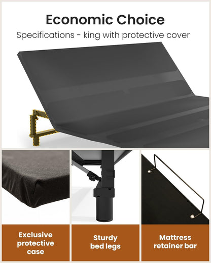 King Adjustable Bed Frame with Zero Gravity Wireless Remote, Easy Assembly4