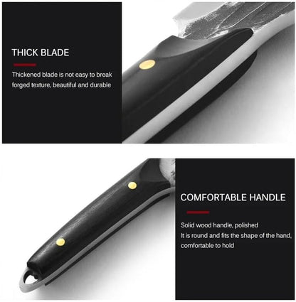 Meat Cleaver,Cleaver Knife Handmade Forged Meat Cleaver Cutter Stainless Steel Boning Knife Camping Hunting Knives Butcher Knife Outdoor Cooking Cutlery4