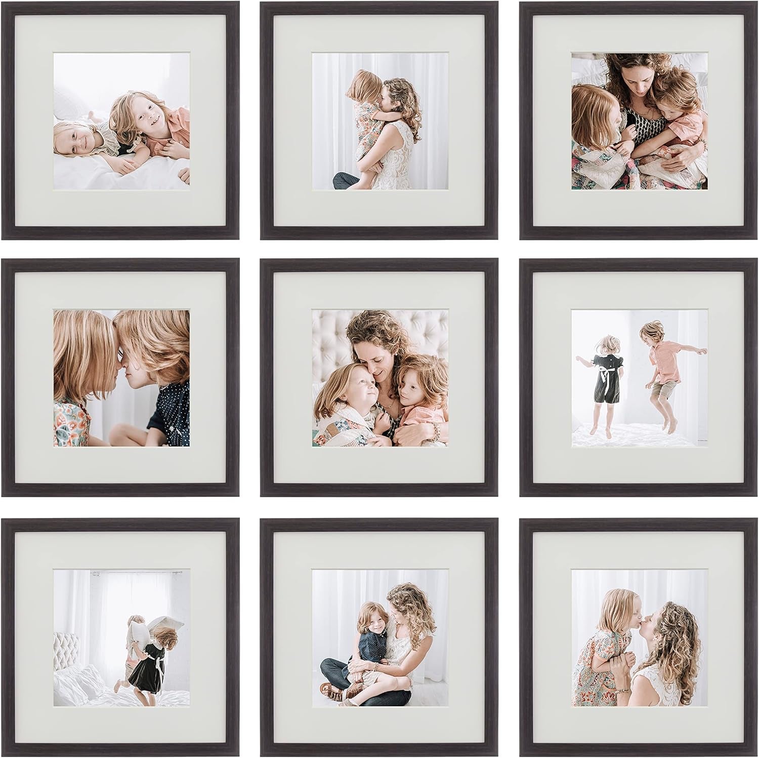 9-piece-gallery-wall-frame-set-12x12-inch-dark-oak