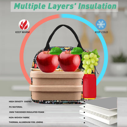 Lunch Bag,Lunch Box for Women Men,Reusable Insulated Lunch Tote,Small Leakproof Cute Lunch Cooler with High Capacity for Work,Picnic,Camping4