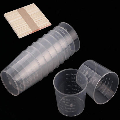 100 Pack 1Oz/30Ml Plastic Graduated Cups1