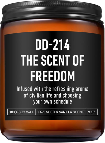 DD214 Candle, Military Retirement Gifts for Men, Women - Retired Navy Veteran, Air Force, Marine, Army Veteran Gifts - Veterans Day, Farewell, Going Away, Military Separation Presents1