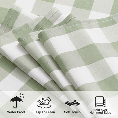 Gingham Tablecloth Rectangle Checkered Tablecloth Washable6