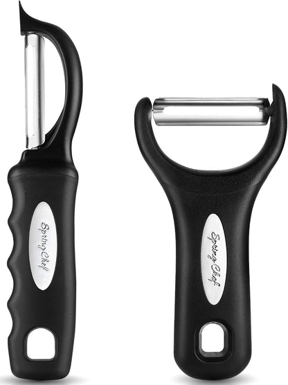 Swivel Vegetable Peeler & Y Potato Peeler W/Soft Grip Handles | Apple Peelers with Ultra Sharp Stainless Steel Blades, Multifunctional Peelers for Kitchen, Perfect for Carrot, Veggie, Fruit1